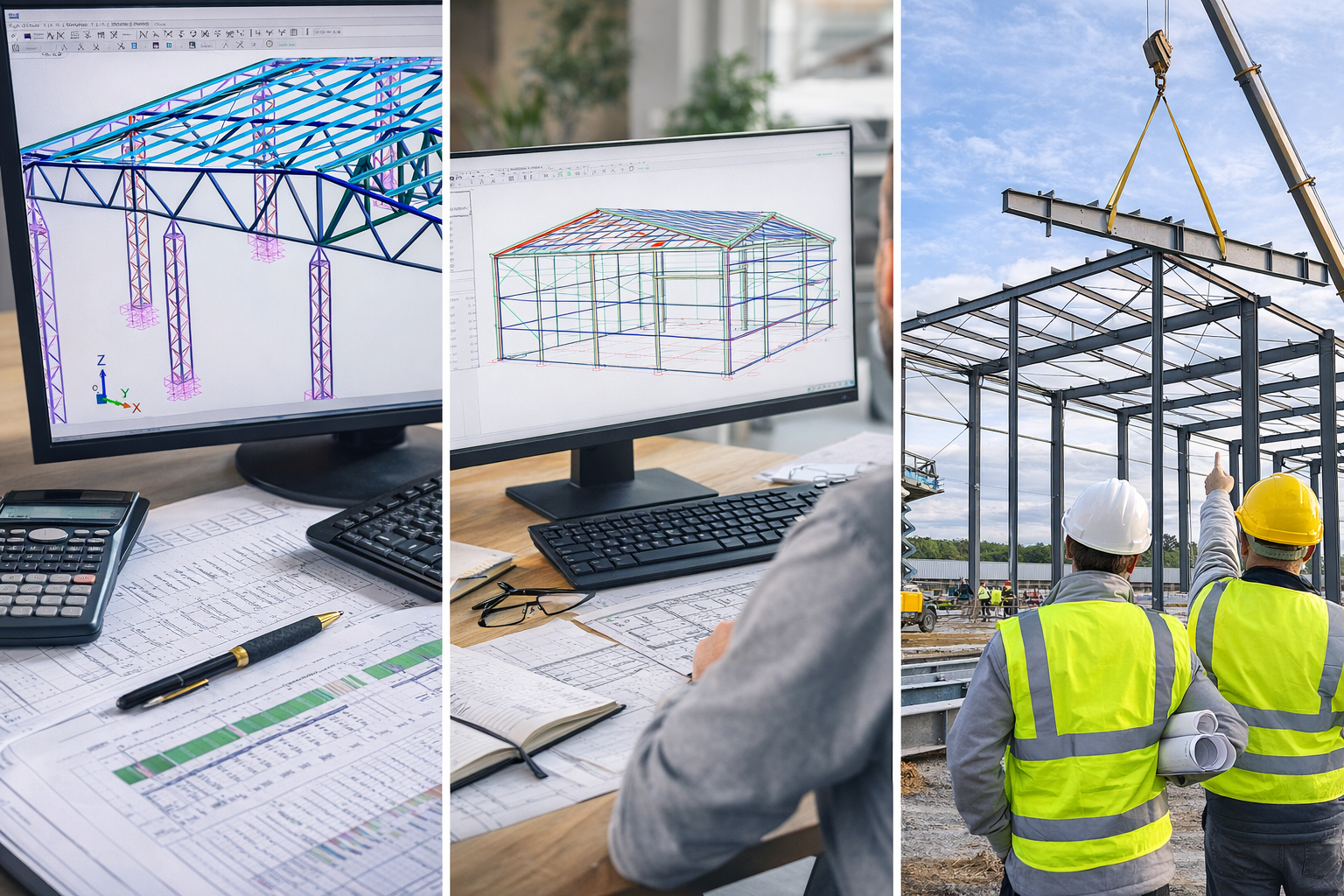 Suivi de chantier charpente métallique